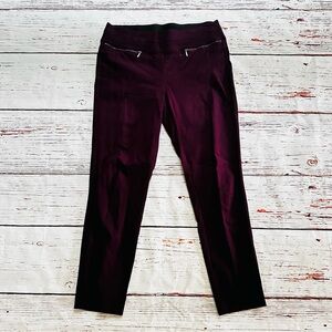 Burgundy/Plum Slim Ankle Pants!